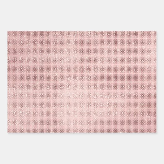 Sparkle Roos Gouden Glam Inpakpapier Vel (Voorkant)