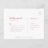 Sparkle roos gouden glitter bloemenbruiloft RSVP Uitnodiging Briefkaart (Achterkant)