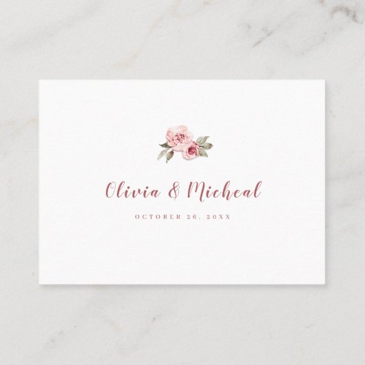 Sparkle roos gouden glitter en bloemenbruiloft plaatskaartje (Achterkant)