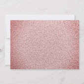 Sparkle Roos Gouden Jurk Quinceanera Invitation Kaart (Achterkant)