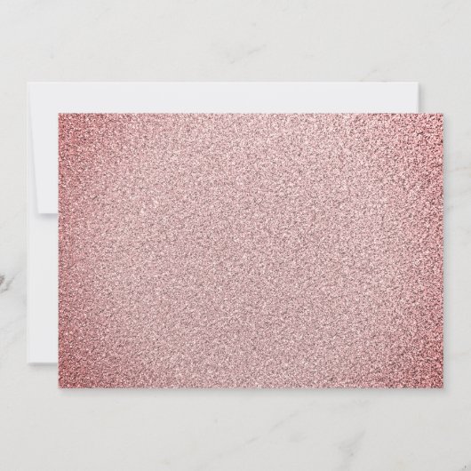 Sparkle Roos Gouden Jurk Quinceanera Invitation Kaart (Achterkant)