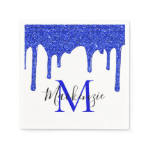 Sparkle Royal Blue Glitter Driemonogram