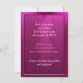 Sparkle roze 13th Birthday Party Invitations Kaart (Achterkant)