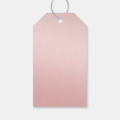 Sparkle Roze Blush Glam Zilver Glitter Verjaardag Cadeaulabel (Achterkant)