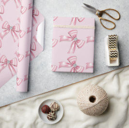 Sparkle Roze Coquette Strik 1e Cadeaupapier