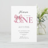 Sparkle Roze Coquette Strik 1e Kaart (Staand voorkant)