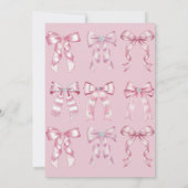 Sparkle Roze Coquette Strik 1e Kaart (Achterkant)