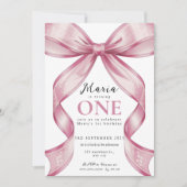 Sparkle Roze Coquette Strik 1e Kaart (Voorkant)