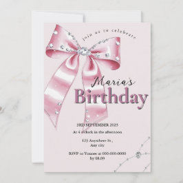 Sparkle Roze Coquette Strik 1ste Kaart