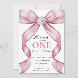 Sparkle Roze Coquette Strik 1ste Kaart
