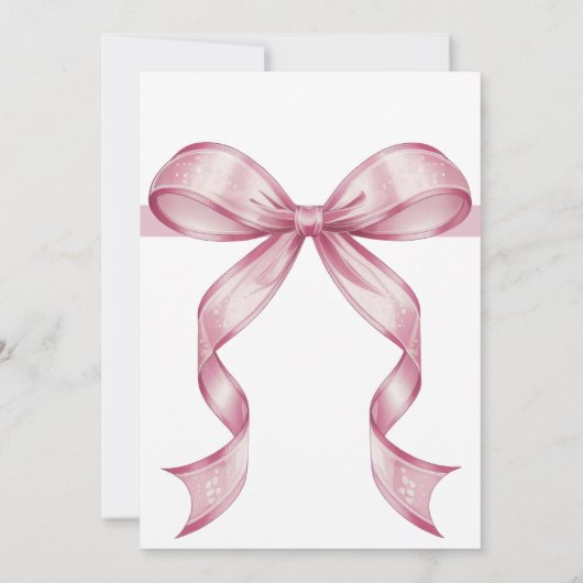 Sparkle Roze Coquette Strik Verjaardag Kaart (Achterkant)