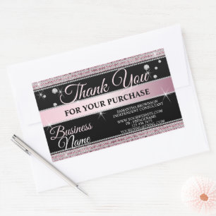 Sparkle Roze Diamanten Sieraden Winkel Boutique Me Rechthoekige Sticker
