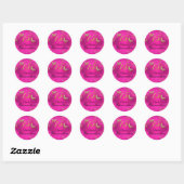 Sparkle Roze & Gouden Vlinder Quinceanera Sticker (Vel)