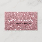 Sparkle roze juwelen visitekaartje (Voorkant)