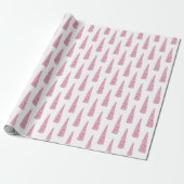 Sparkle Roze Witte Glam Eenhoorn Verjaardag Cadeaupapier (Uitgerold)