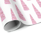 Sparkle Roze Witte Glam Eenhoorn Verjaardag Cadeaupapier (Rol Hoek)
