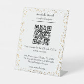 Sparkle Scan QR-code naar bedrijf Reclamebord Met Voetstuk (Voorkant)