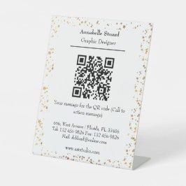 Sparkle Scan QR-code naar bedrijf Reclamebord Met Voetstuk