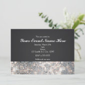 Sparkle Sequins Black Glam Wedding Kaart (Staand voorkant)