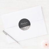 Sparkle Sequins Glam Zwart Bruiloft Favor Stickers (Envelop)