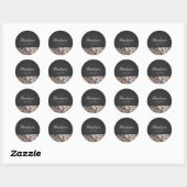 Sparkle Sequins Glam Zwart Bruiloft Favor Stickers (Vel)
