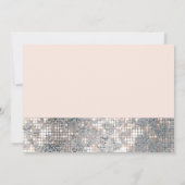 Sparkle Sequins Glamour Wedding Invitation Kaart (Achterkant)