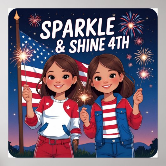 Sparkle & Shine 4e Kinder Poster Print (Voorkant)