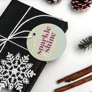 Sparkle & Shine Aangepaste-Branded Favorietags Bedankjes Labels