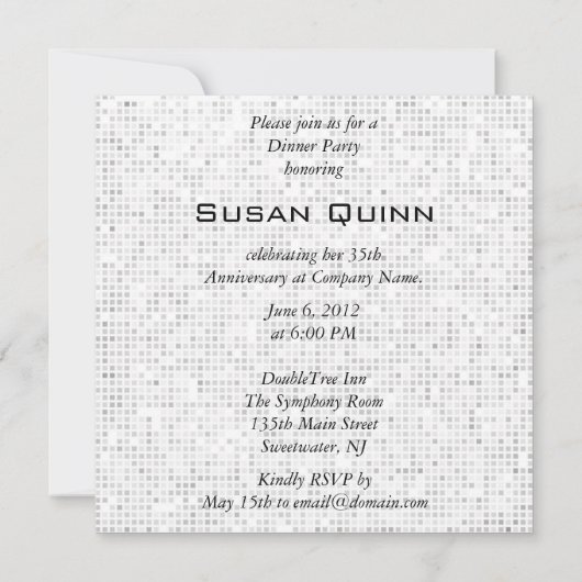 Sparkle & Shine Faux Sequin: Uitnodiging (Achterkant)