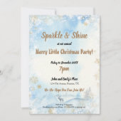Sparkle Shine Frosty Blue Merry Little Christmas Kaart (Voorkant)
