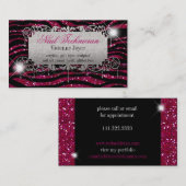 Sparkle & Shine Fuschia & Zebra : Visitekaartjes (Voorkant / Achterkant)