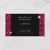 Sparkle & Shine Fuschia & Zebra : Visitekaartjes (Achterkant)