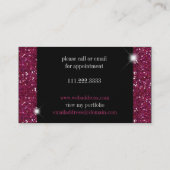 Sparkle & Shine Fuschia & Zebra : Visitekaartjes (Achterkant)