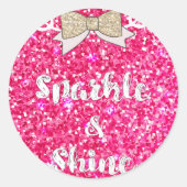 Sparkle & Shine Ronde Sticker (Voorkant)