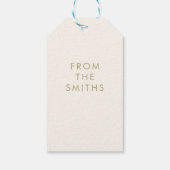 Sparkle & Shine | Witte Goud Calligrafie Kerstmis Cadeaulabel (Achterkant)