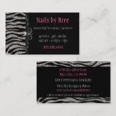 Sparkle & Shine Zebra: Visitekaartje (Voorkant / Achterkant)