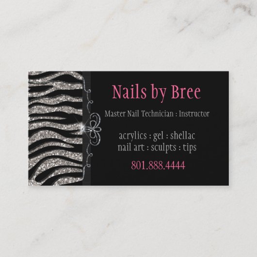 Sparkle & Shine Zebra: Visitekaartje (Voorkant)