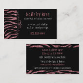 Sparkle & Shine Zebra: Visitekaartje (Voorkant / Achterkant)