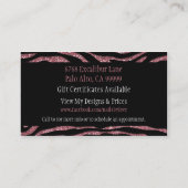 Sparkle & Shine Zebra: Visitekaartje (Achterkant)