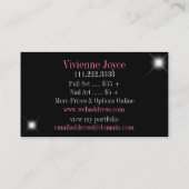 Sparkle & Shine Zebra: Visitekaartjes (Achterkant)