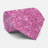 Sparkle Shiny Glitter Elegant Pink Valentine's Day Stropdas (Opgerold)