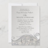 Sparkle Silver 25e huwelijksjubileum Kaart (Achterkant)