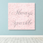 Sparkle Silver Glitter Canvas Afdruk (Insitu (Houten vloer))