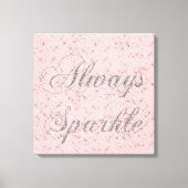 Sparkle Silver Glitter Canvas Afdruk (Voorkant)