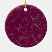 Sparkle Silver Glitter Keramisch Ornament (Achterkant)