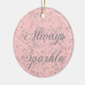 Sparkle Silver Glitter Keramisch Ornament (Links)