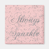 Sparkle Silver Glitter Magneet (Voorkant)