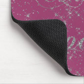 Sparkle Silver Glitter Muismat (Hoek)