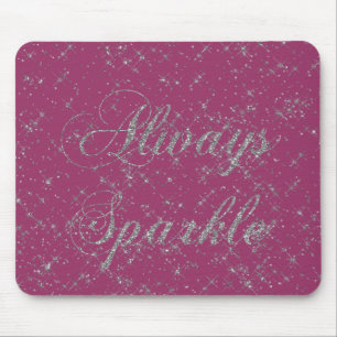 Sparkle Silver Glitter Muismat