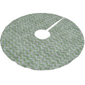 Sparkle Silver Green Glitter Chevron Stripes Xmas Kerstboom Rok (Gekanteld)